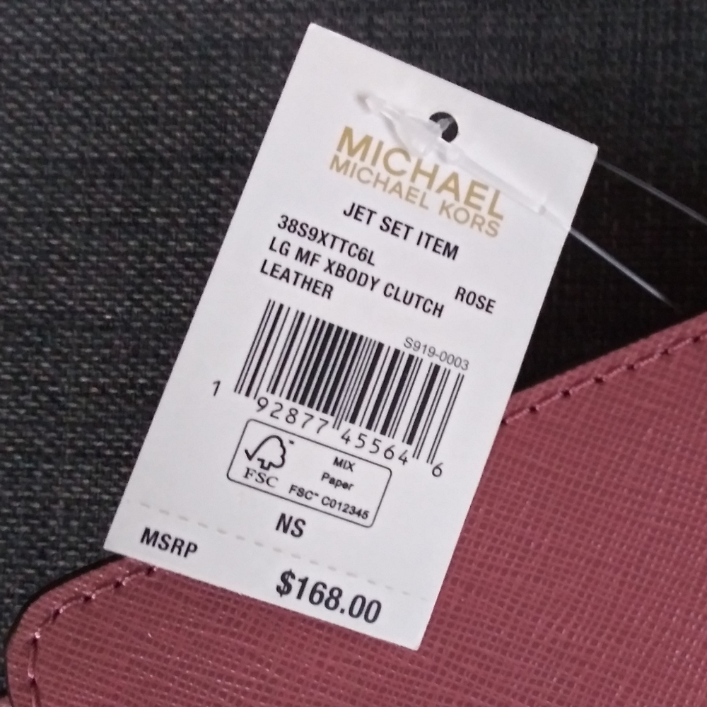 NWT MICHAEL KORS LARGE PHONE CROSSBODY BAG CASE CLUTCH - Picture 7 of 7